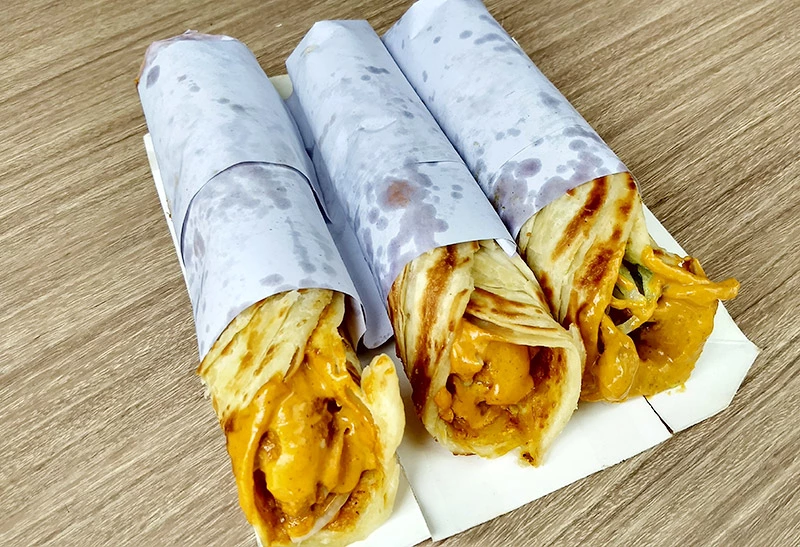 Kathi Rolls - famous street food in Delhi